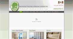 Desktop Screenshot of mastercraftshutters.com