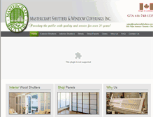 Tablet Screenshot of mastercraftshutters.com